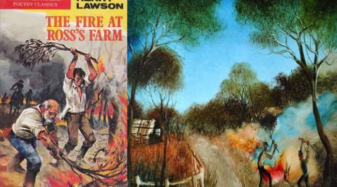 The Fire at Ross's Farm by Henry Lawson, 1925 (Pollard 1973 edition) Book cover by Walter Stackpool