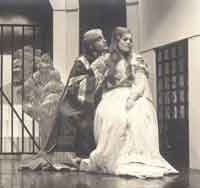 John Gillies as ‘Abelard’ and Sylvia Stephens as ‘Heloise’ in their leading roles in the Norman McVicker production of “Heloise”